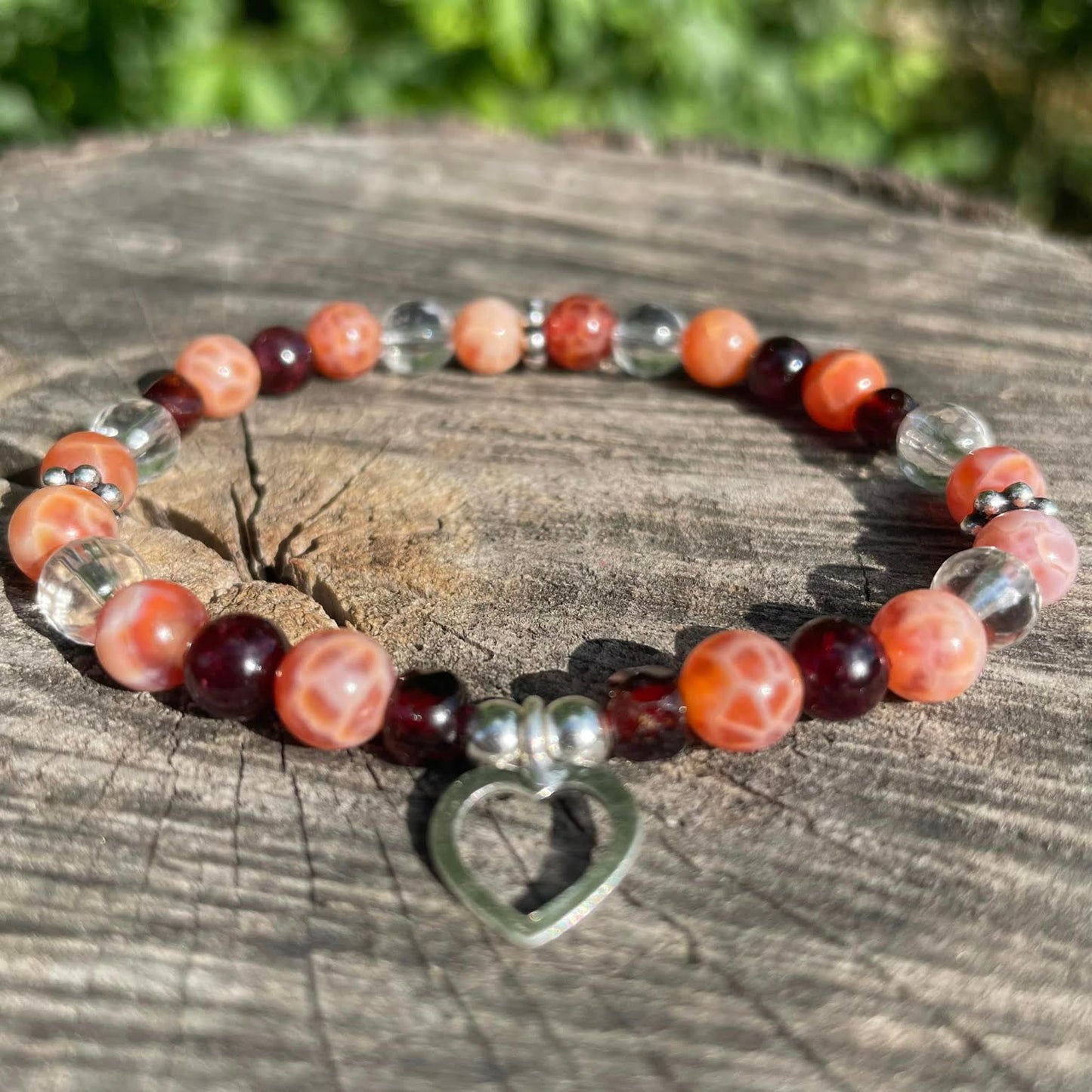 Armband "Feuerachat & Granat"