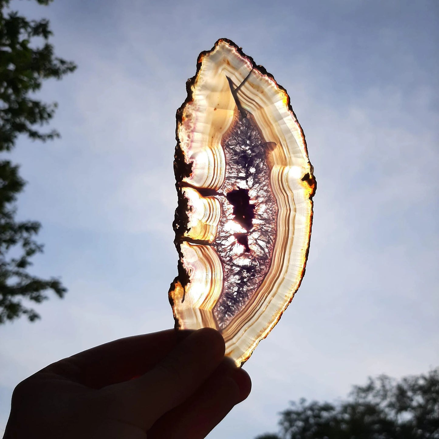 Achatscheibe VIOLETT