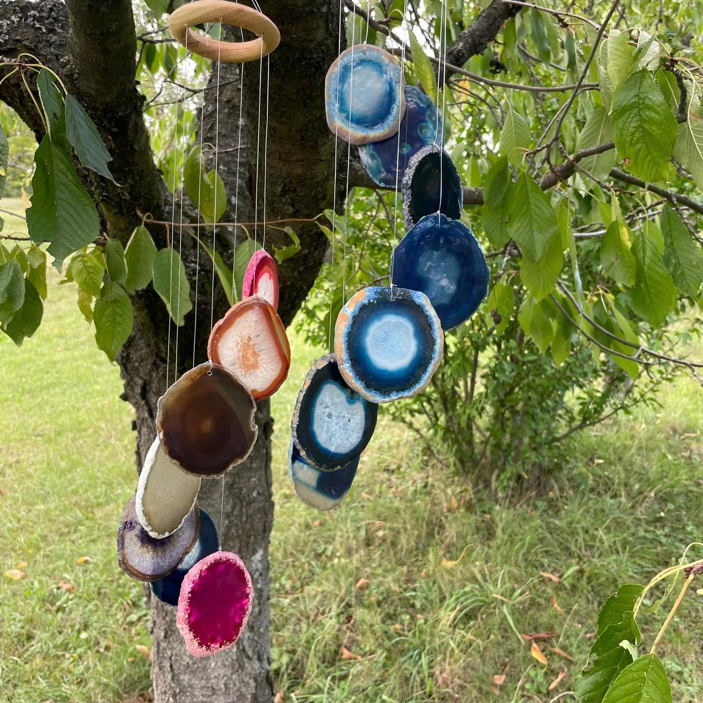 Achatscheiben-Windspiel MULTICOLOR