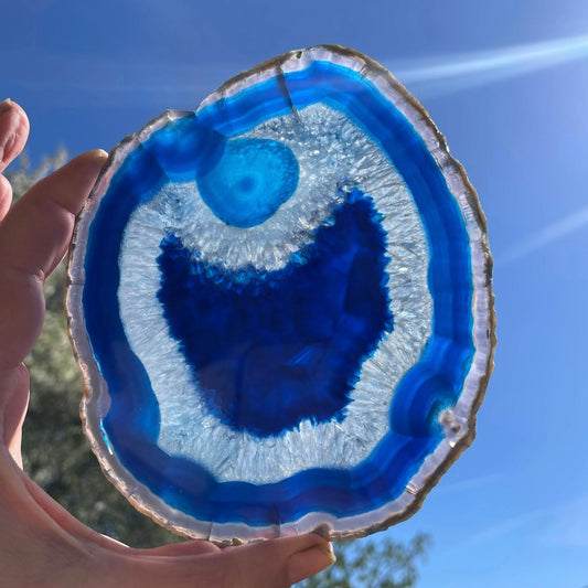 Achatscheibe BLAU MIT AUGE