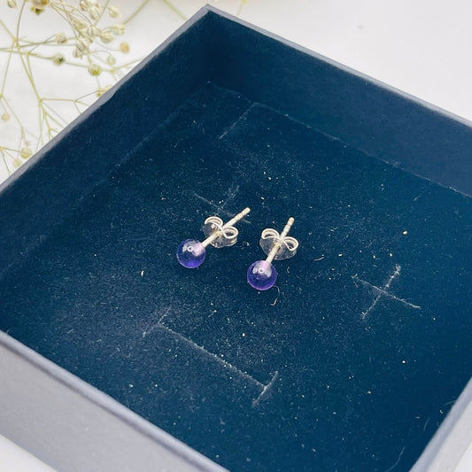 Ohrstecker Amethyst – 925er Silber