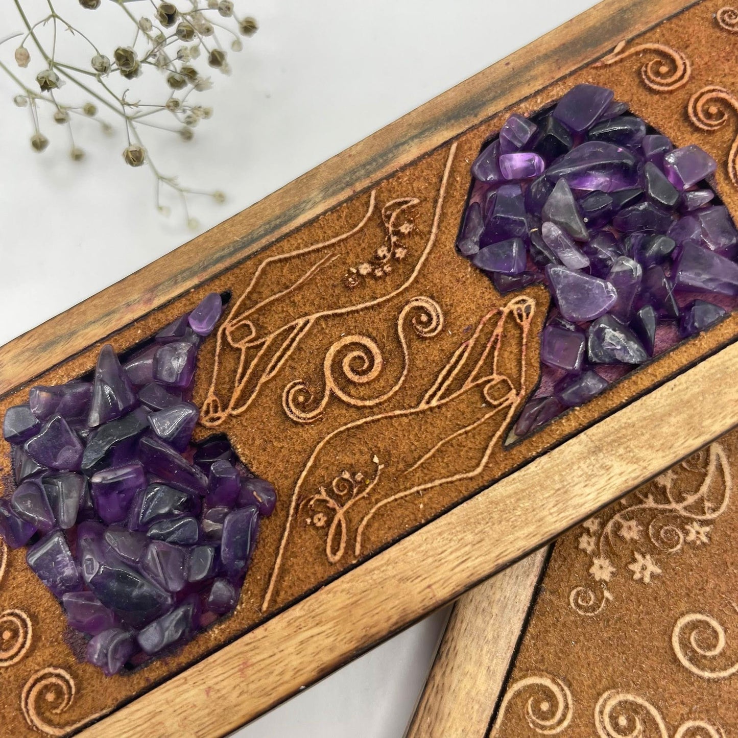 Räucherstäbchenhalter mit Amethyst