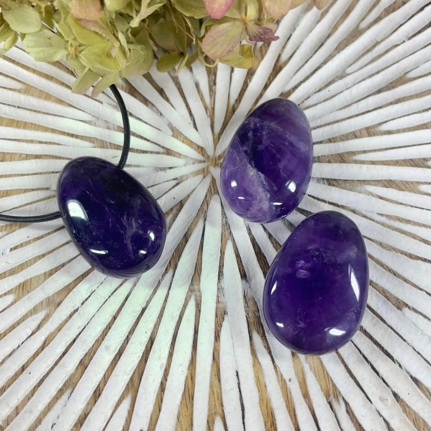 Edelsteintropfen - Anhänger gebohrt - Amethyst