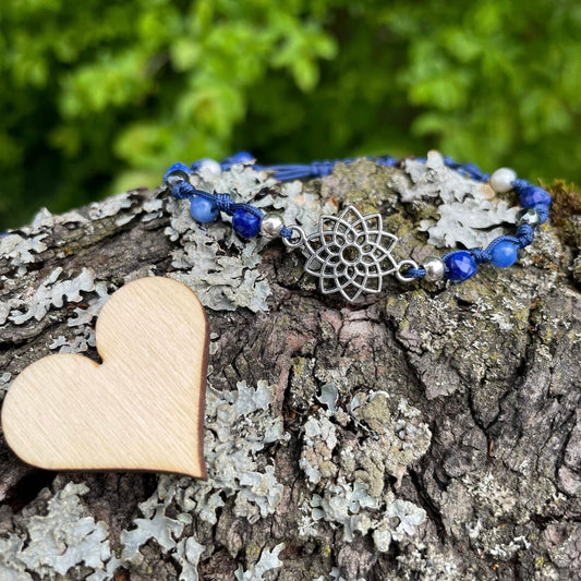 Armband "Blauer Blütentraum"