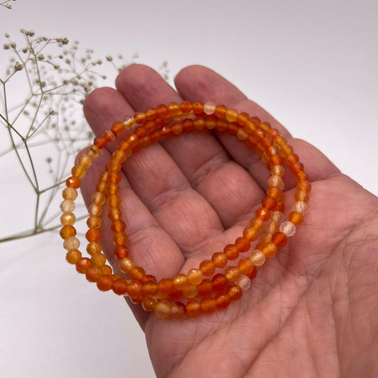 Kugelarmband facettiert - Carneol