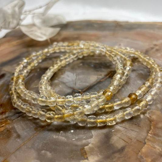 WÜRFEL-ARMBAND 4mm - Citrin