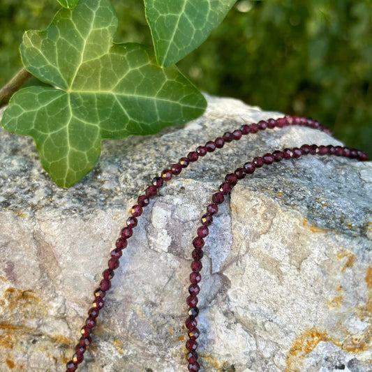 Granat - Kette facettiert