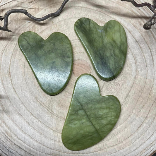 Gua Sha Stein China Jade & Serpentin – WUNDERSTEIN