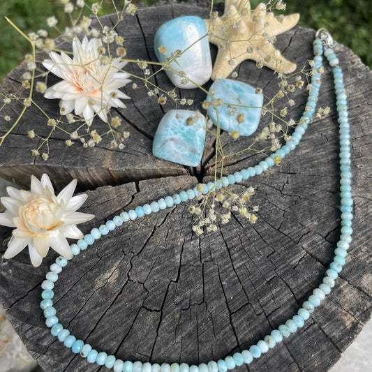 Larimar – Facettierte Kette