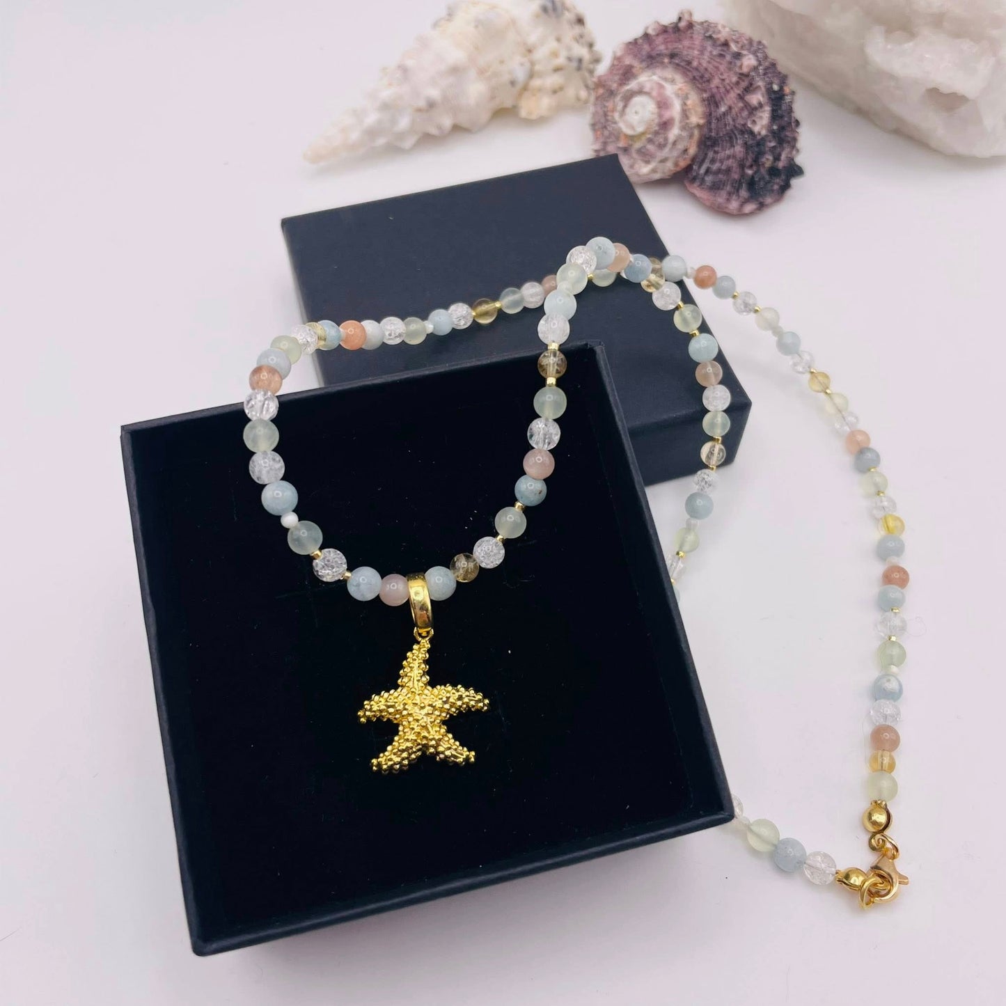 Edelstein-Kette "Seestern"