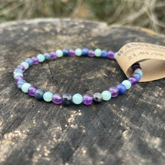 Edelsteinarmband "WASSERMANN" 4mm