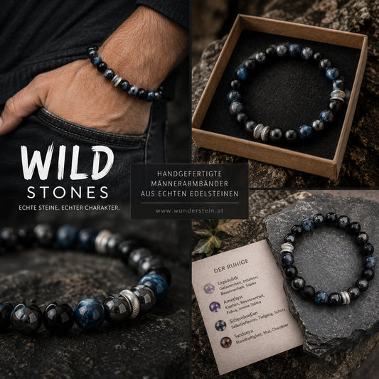 Handgefertigte Edelsteinarmbänder für Männer – WILD STONES Kollektion von WUNDERSTEIN