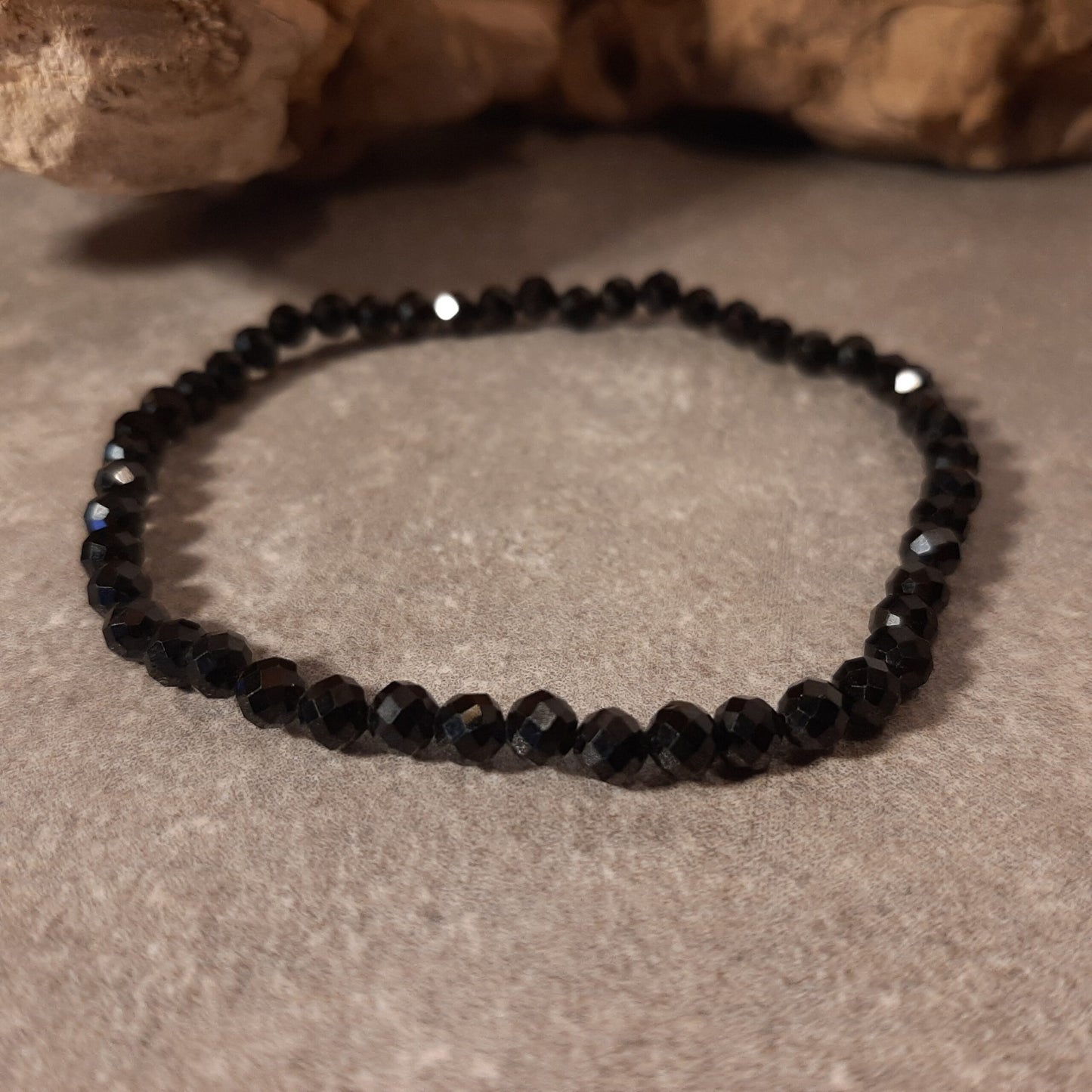 Kugelarmband facettiert - Turmalin (Schörl)