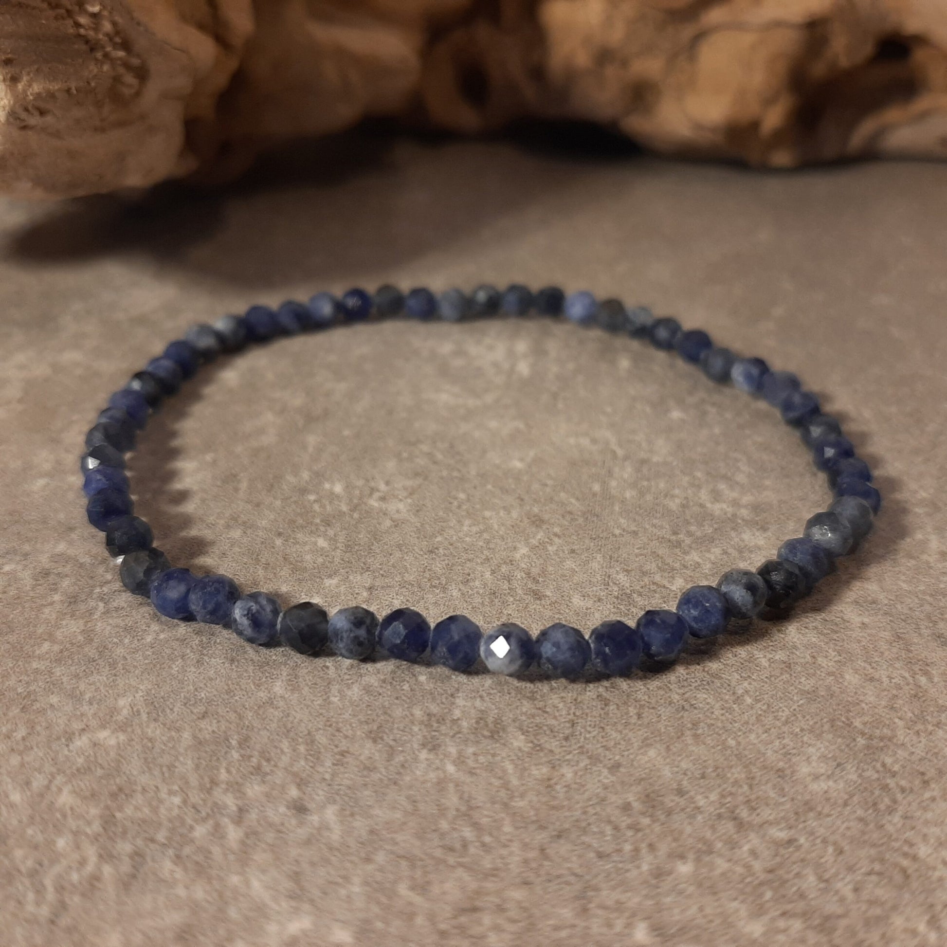 Kugelarmband facettiert - Sodalith