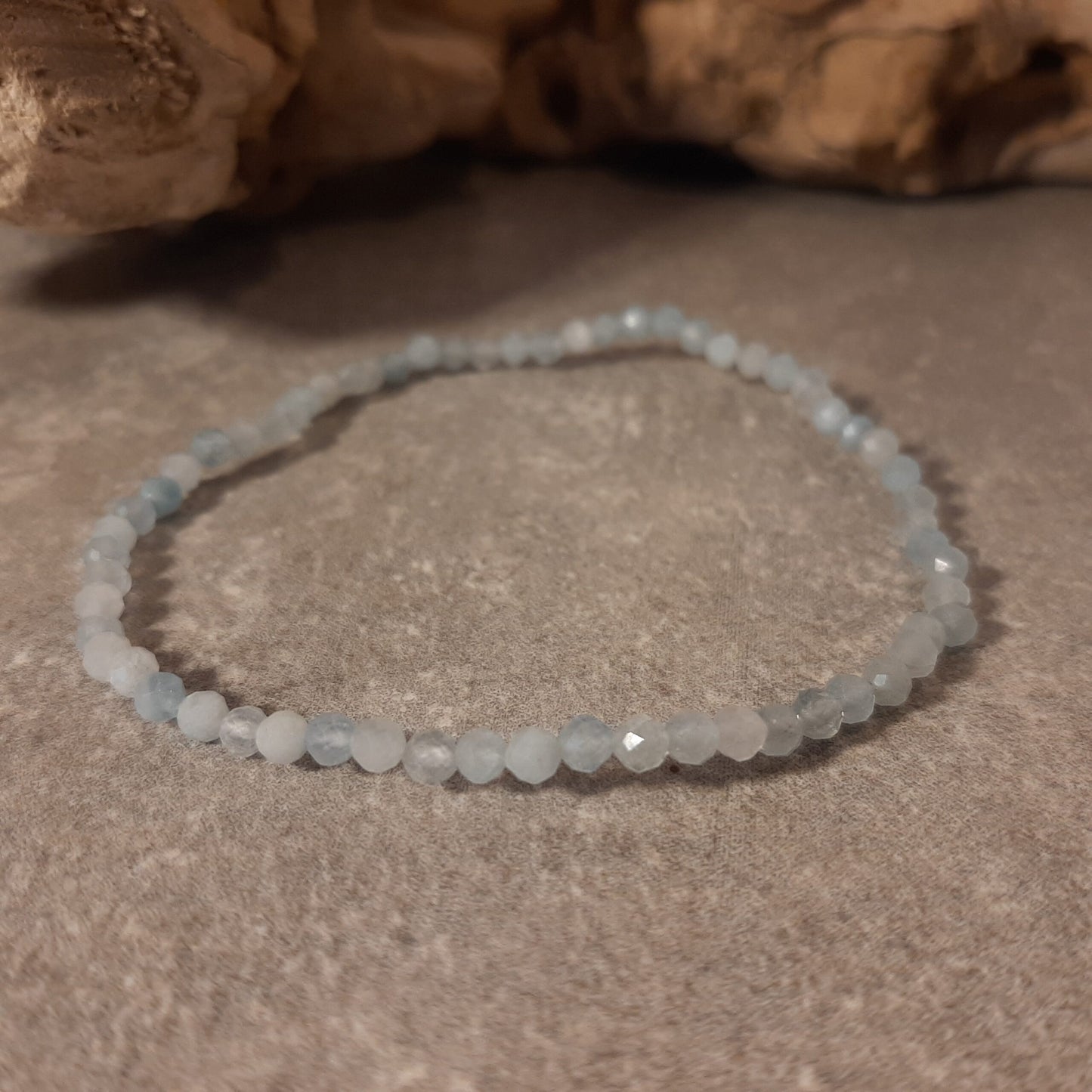 Kugelarmband facettiert - Aquamarin