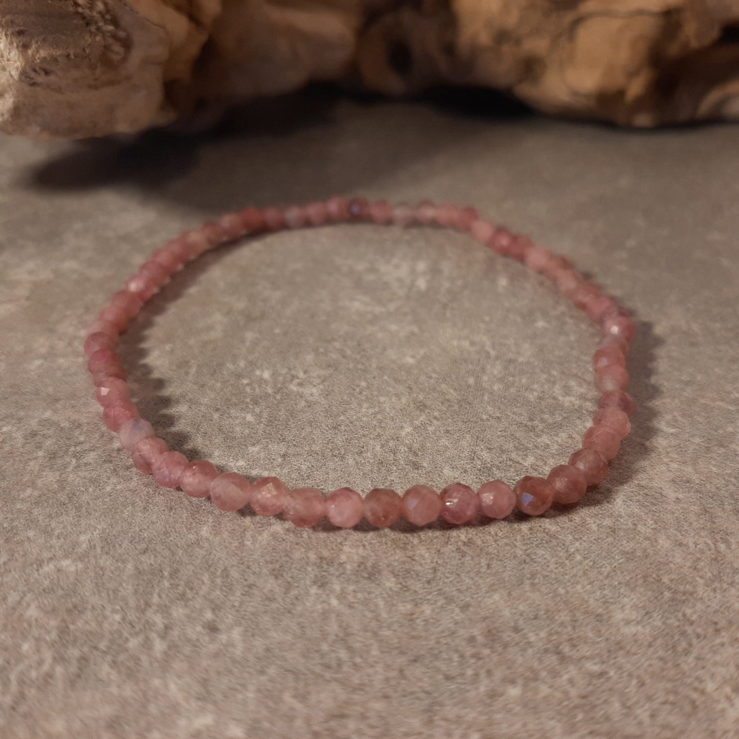 Kugelarmband facettiert - Turmalin pink