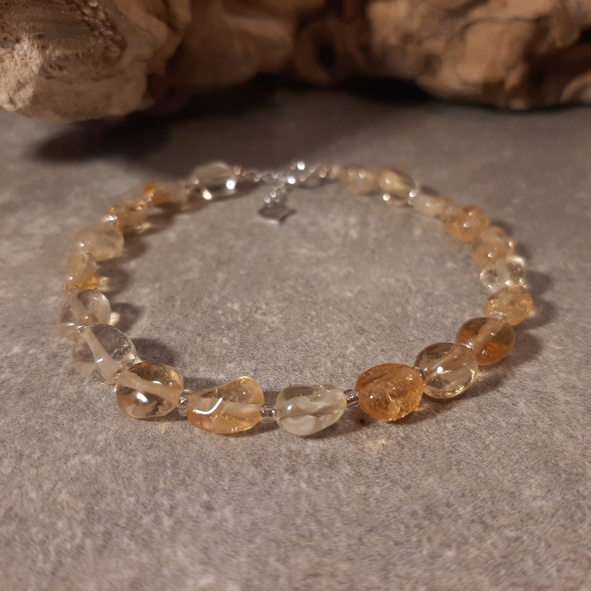 Armband mit Verschluss - Citrin