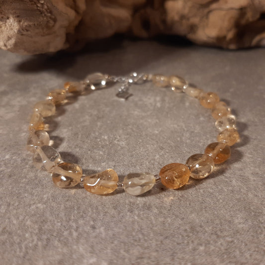 Armband mit Verschluss - Citrin