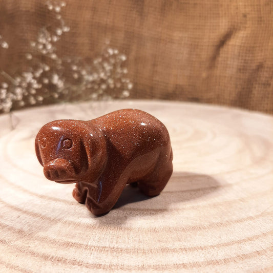 Edelsteinschweinchen 50mm - Goldfluss