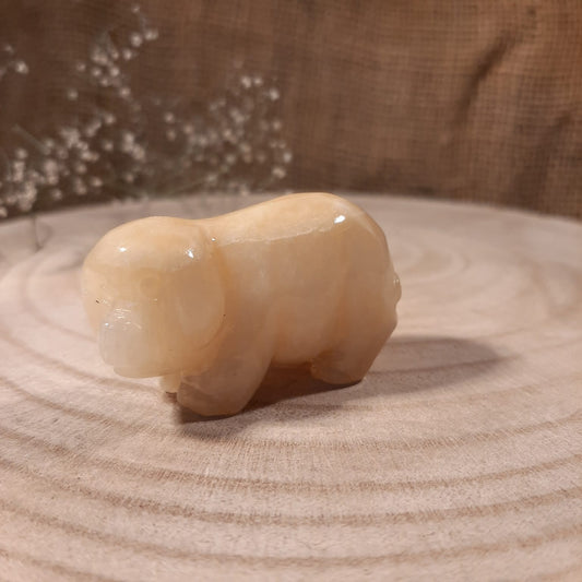 Edelsteinschweinchen 50mm - Orangencalcit