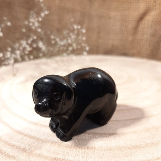 Edelsteinschweinchen 50mm - Onyx