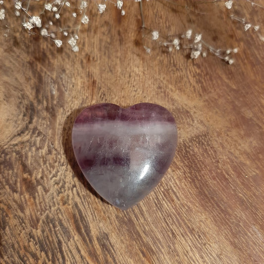 FLUORIT - Herz gebohrt 30mm