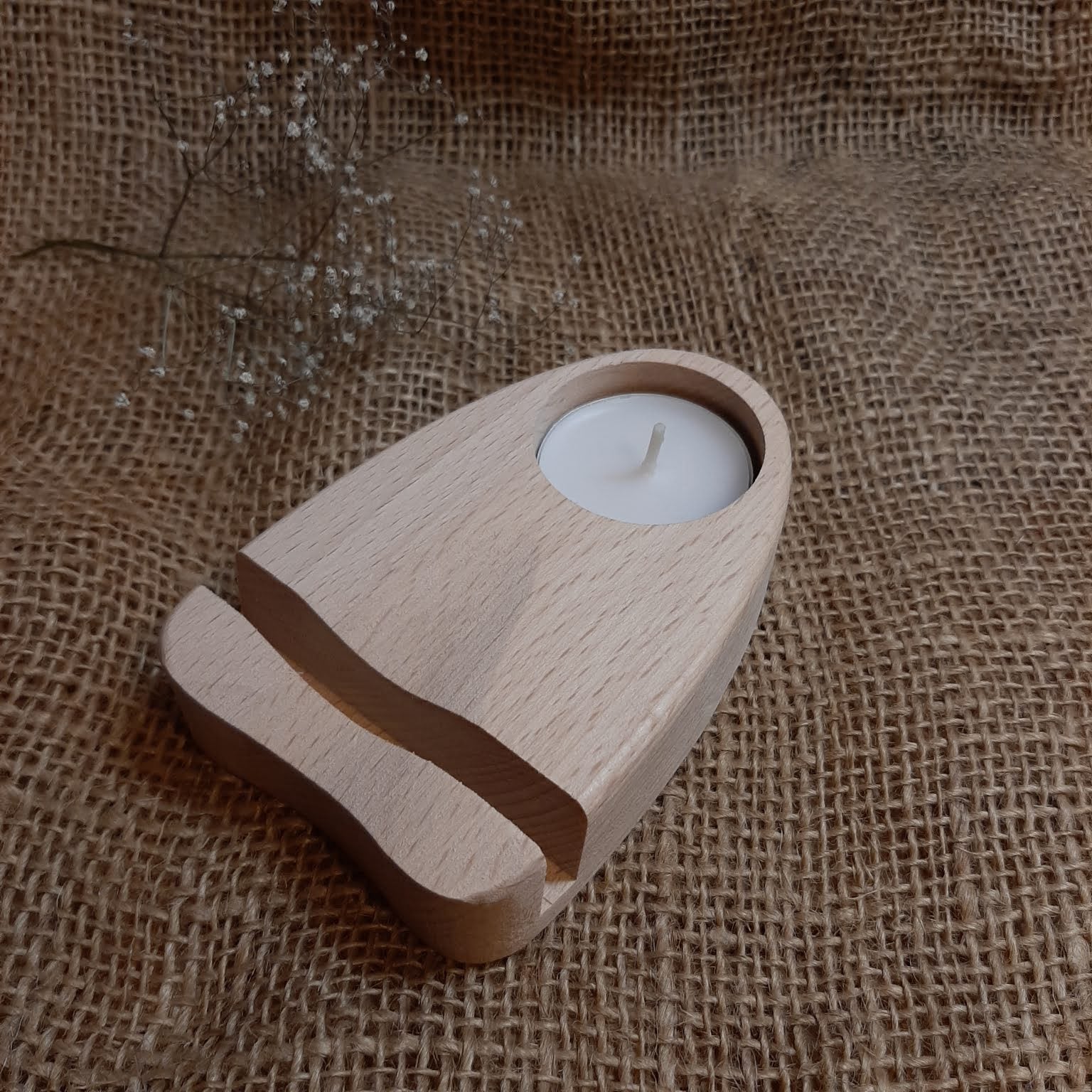 Achatscheibenständer aus Holz