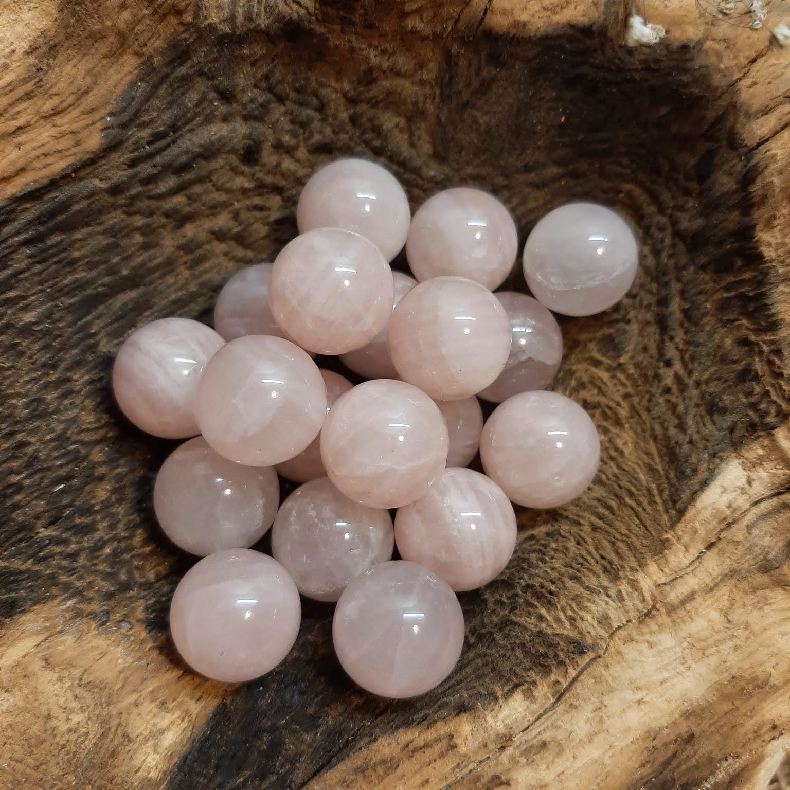 Edelstein-Kugeln 12mm - Rosenquarz