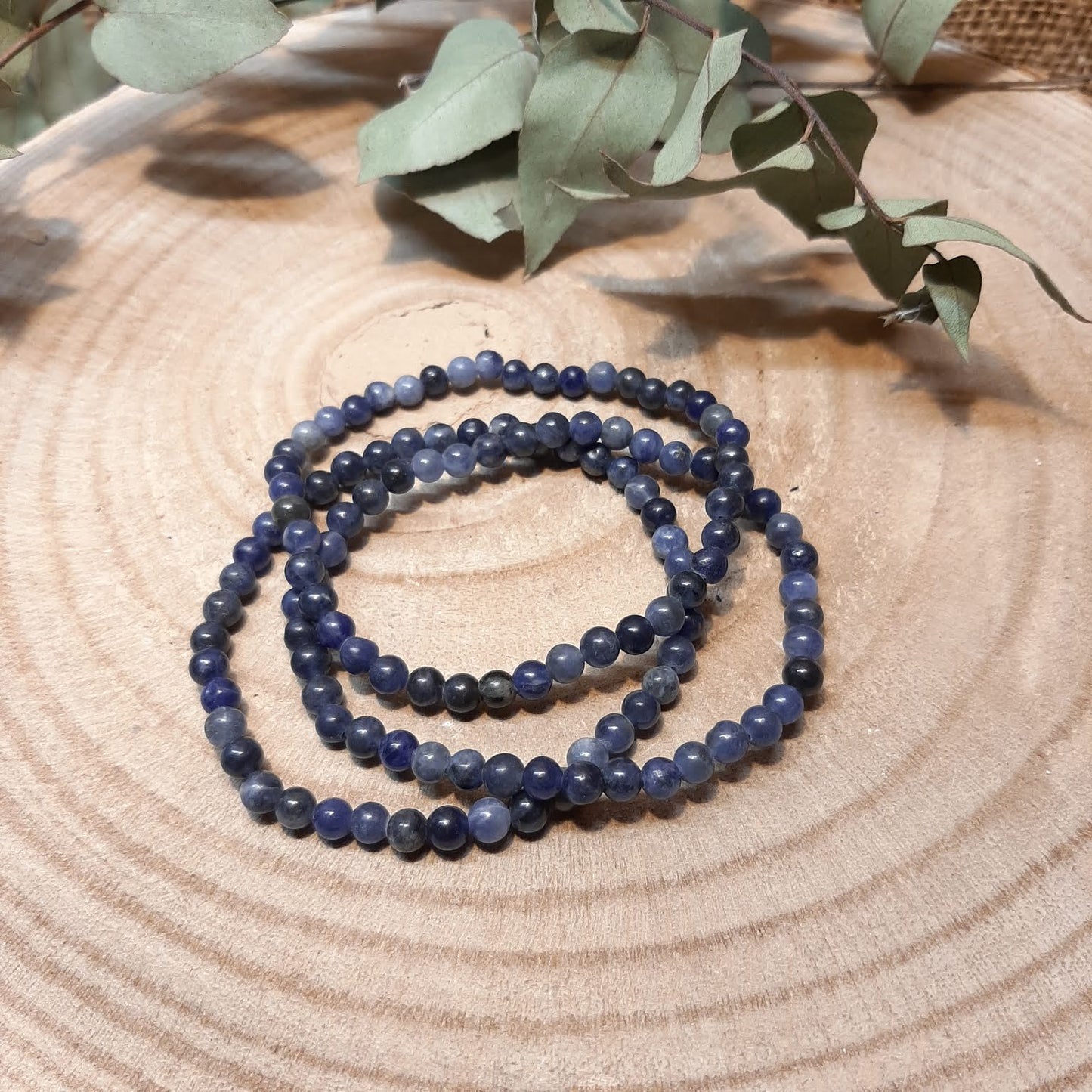 Edelstein-Kugelarmbänder in diversen Sorten - Sodalith