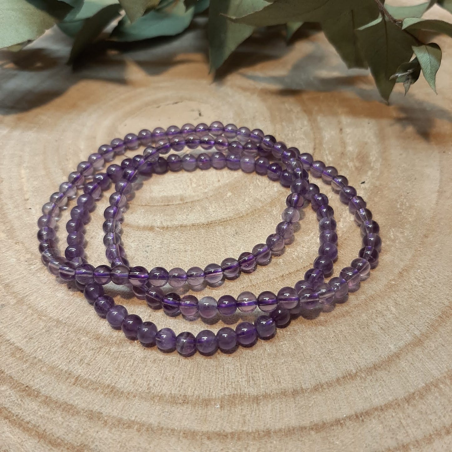 Edelstein-Kugelarmbänder in diversen Sorten - Amethyst