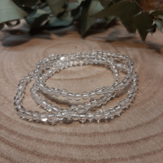 Edelstein-Kugelarmbänder in diversen Sorten - Bergkristall