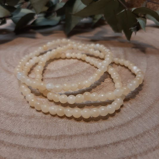 Edelstein-Kugelarmbänder in diversen Sorten - Orangencalzit