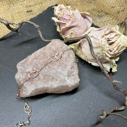 Armband "Herzen in Rosé"