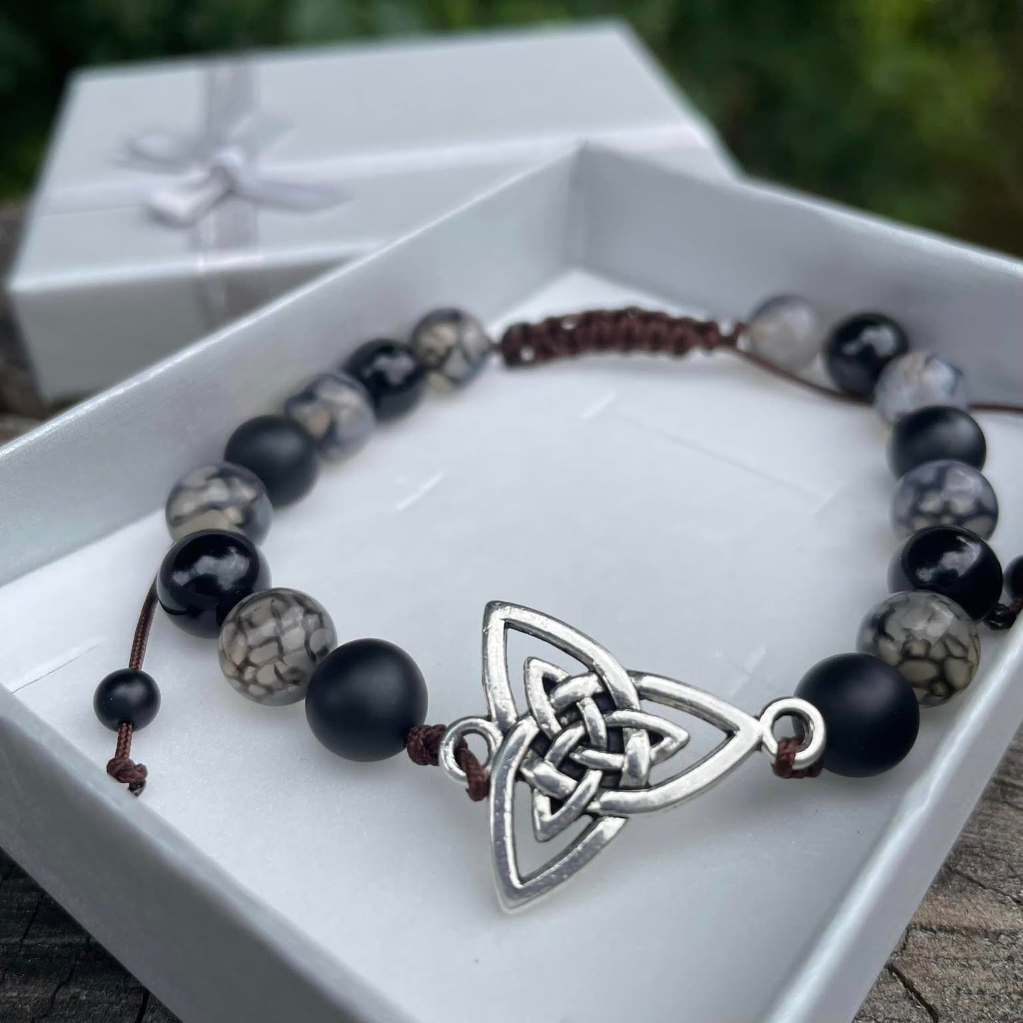 Armband "Tribal & Spinnennetzachat"