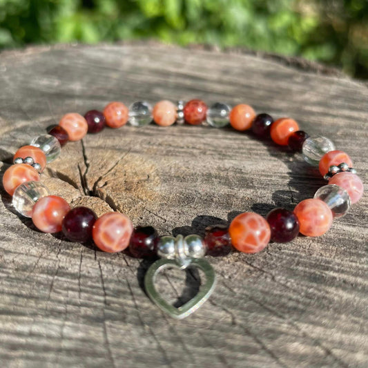 Armband "Feuerachat & Granat"