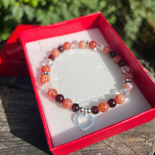 Armband "Feuerachat & Granat"