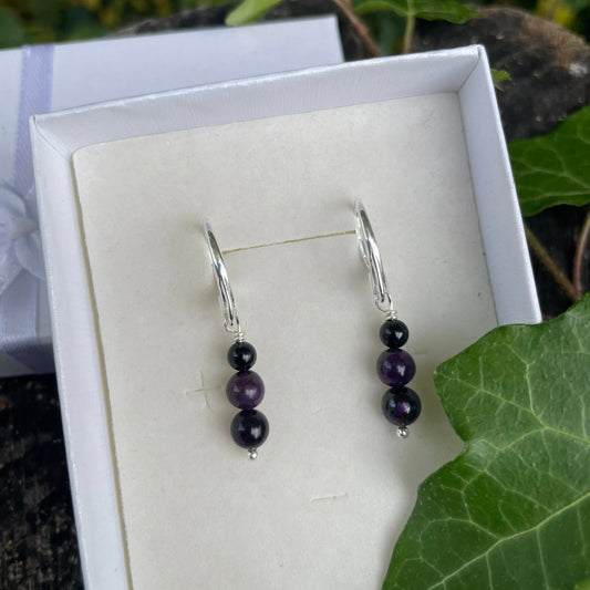 Ohrschmuck "SUGILITH & TURMALIN"