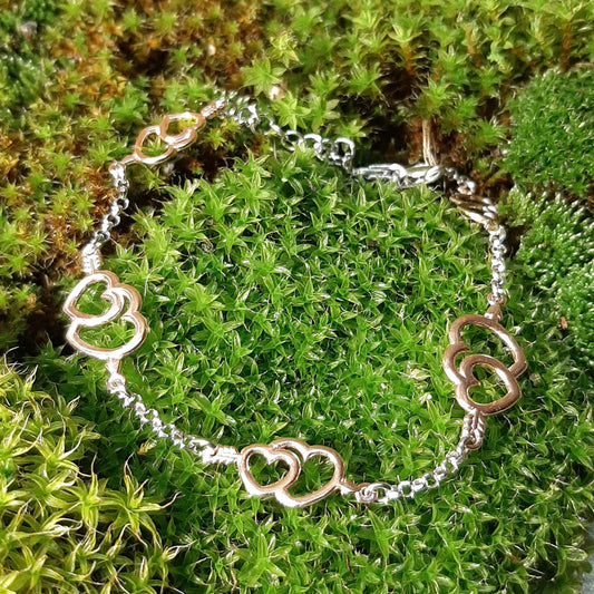 Armband "Herzen in Rosé"