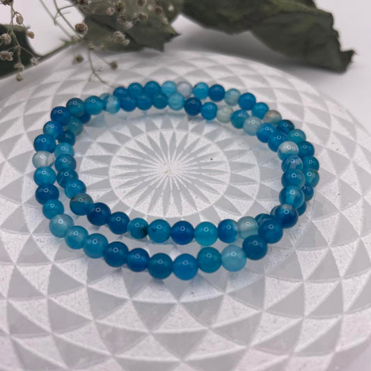 Kinderkugelarmband - Blauer Achat
