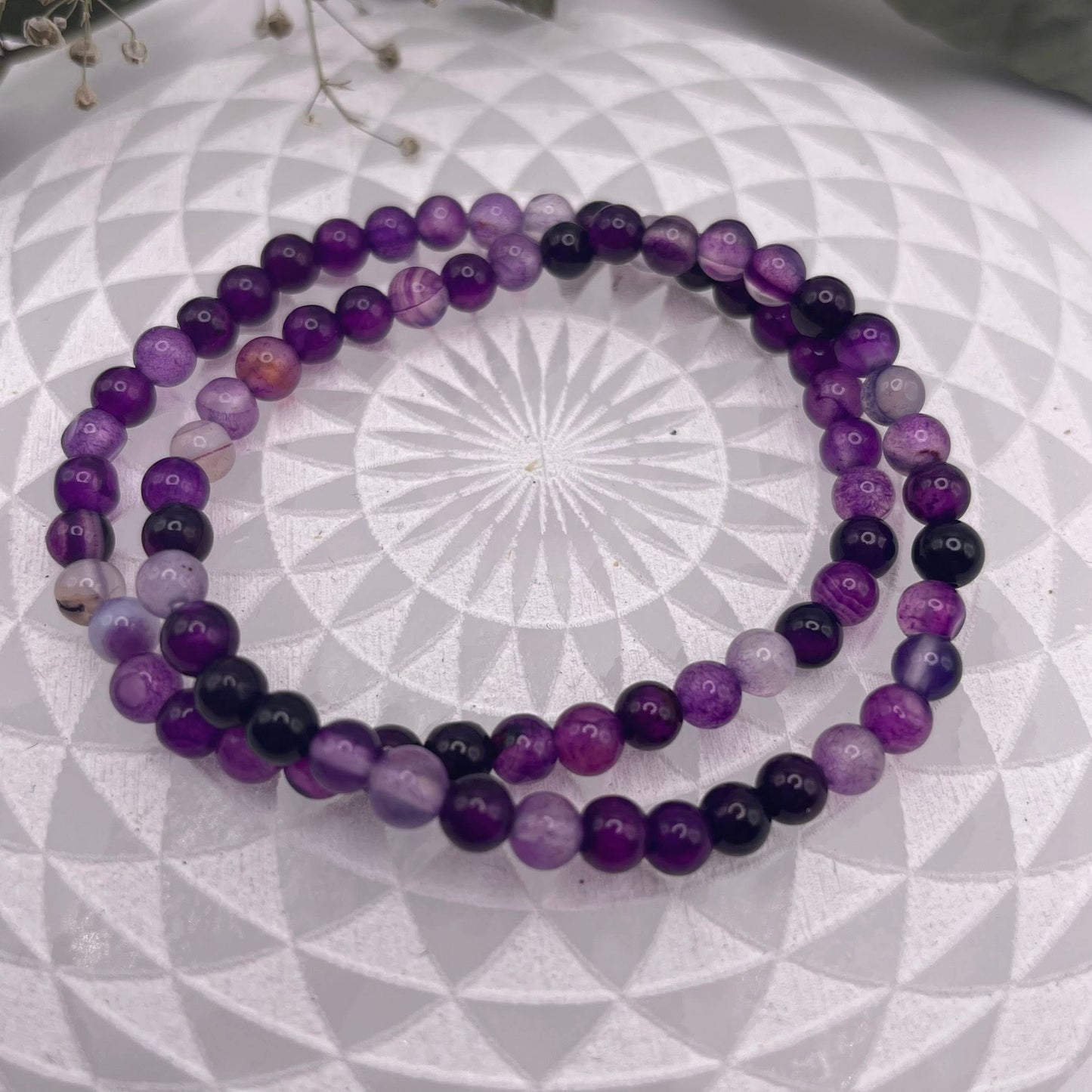 Kinderkugelarmband - Violetter Achat
