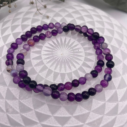 Kinderkugelarmband - Violetter Achat