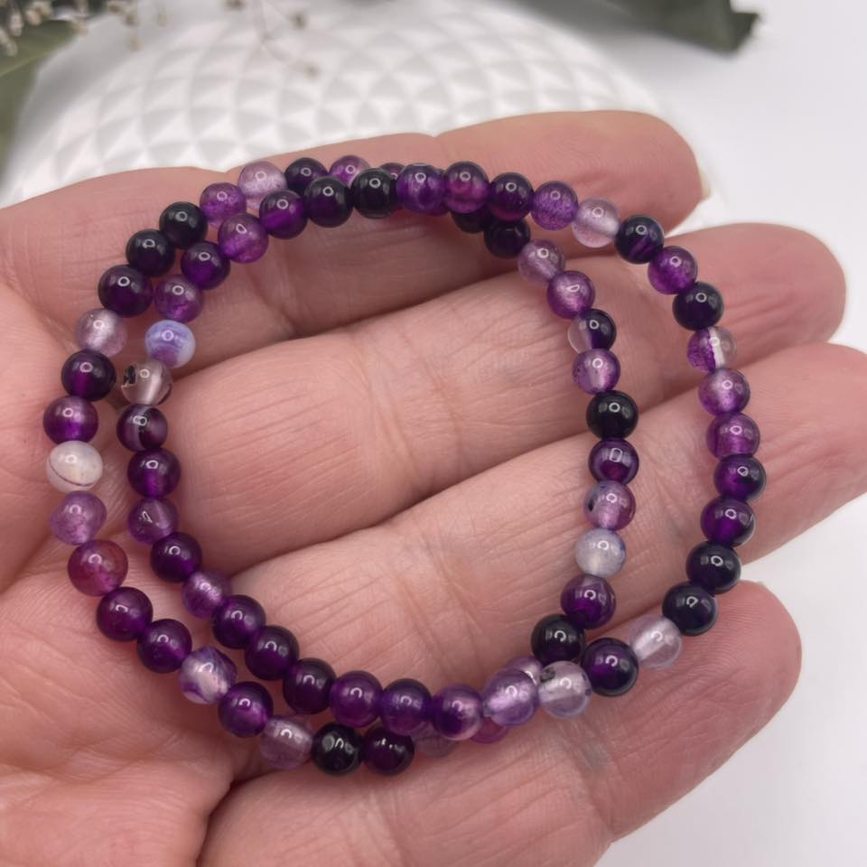 Kinderkugelarmband - Violetter Achat