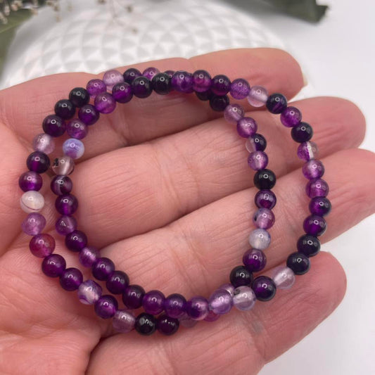 Kinderkugelarmband - Violetter Achat