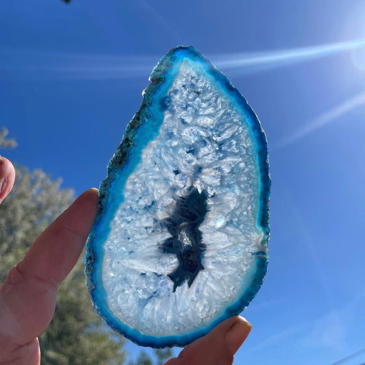 Achatscheibe BLAU