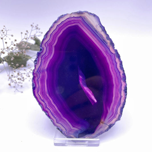 Achatscheibe VIOLETT GESTREIFT