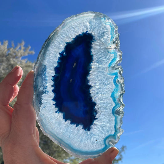 Achatscheibe BLAUE MITTE