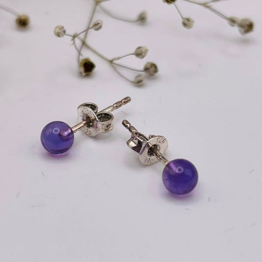 Ohrstecker Amethyst – 925er Silber