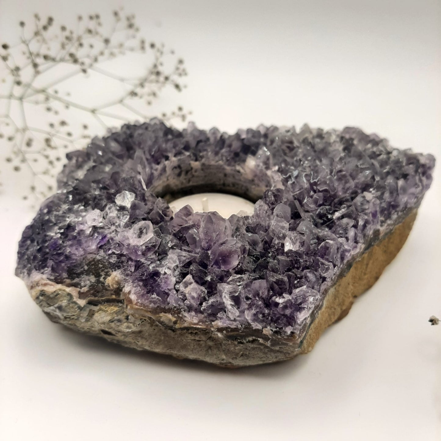 Amethyst-Teelichthalter Nr 1.