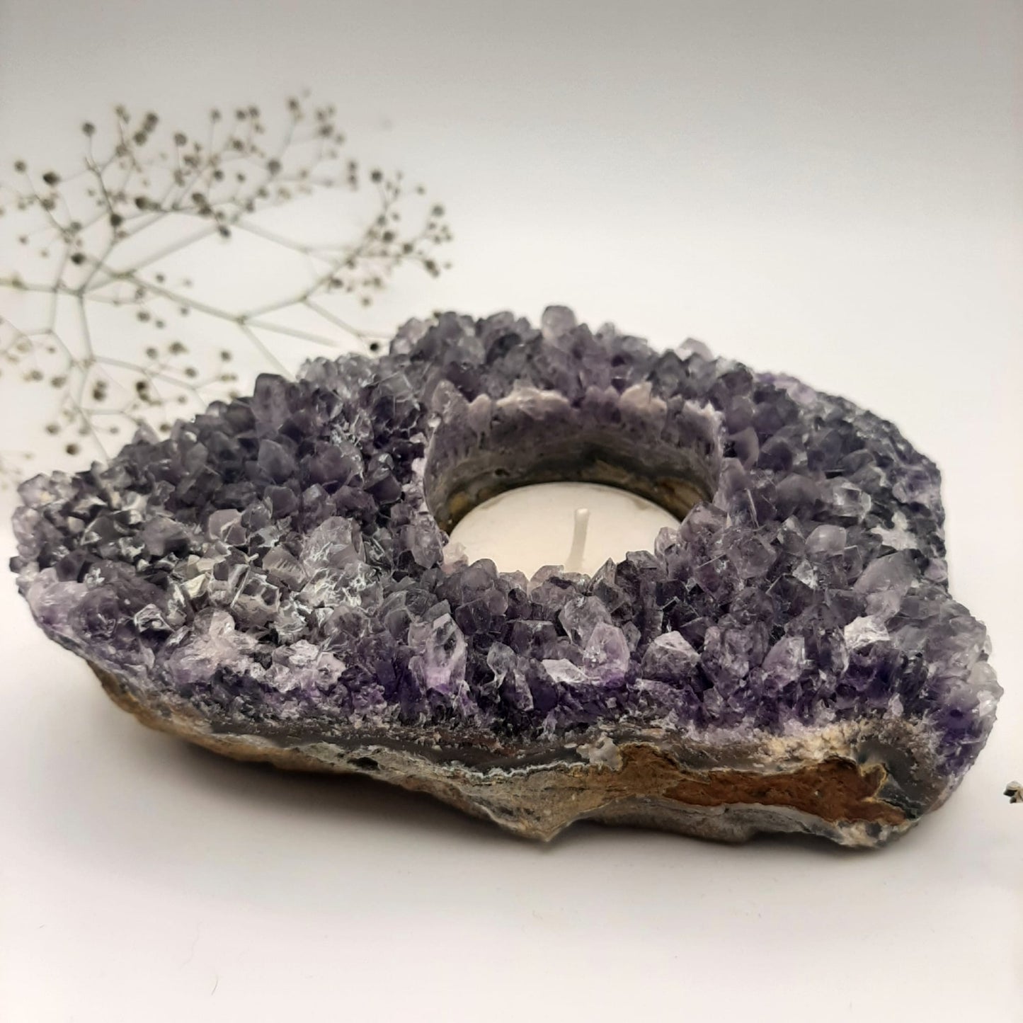 Amethyst-Teelichthalter Nr 1.