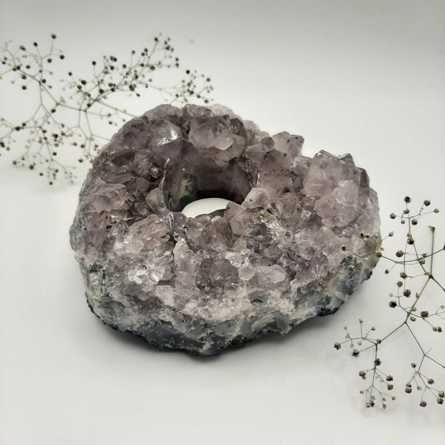 Amethyst-Teelichthalter Nr 6.